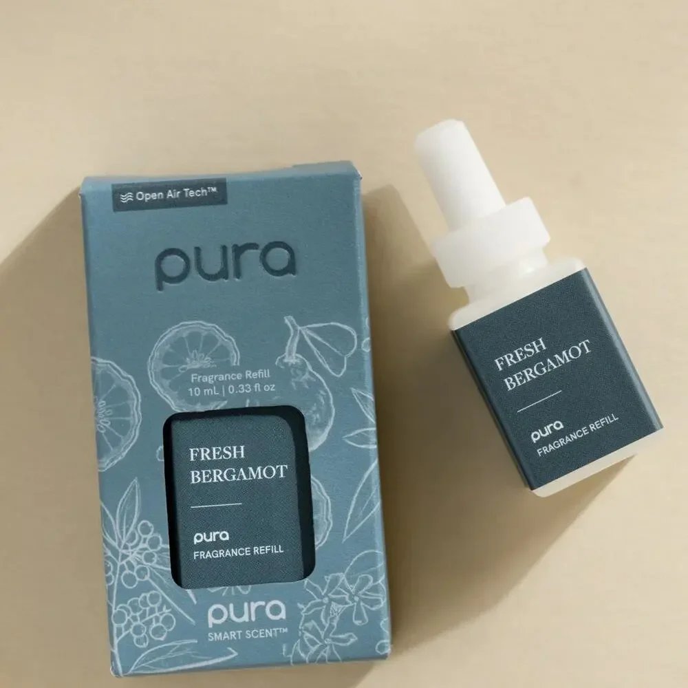 Pura Smart Scent Fragrance Refills 4 Pack Water Lily Bergamot Mango Linens